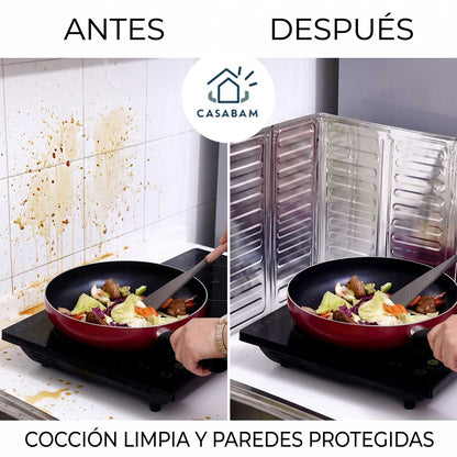 Protector Anti Salpicaduras - Cubre tu sartén al freír - Fríe sin dejar rastro de grasa en tu cocina