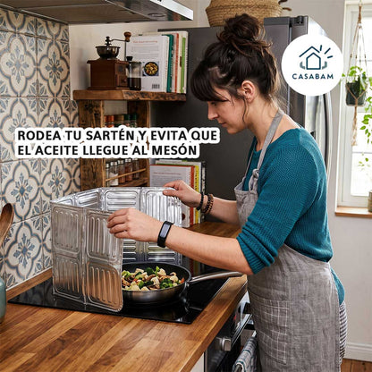 Protector Anti Salpicaduras - Cubre tu sartén al freír - Fríe sin dejar rastro de grasa en tu cocina