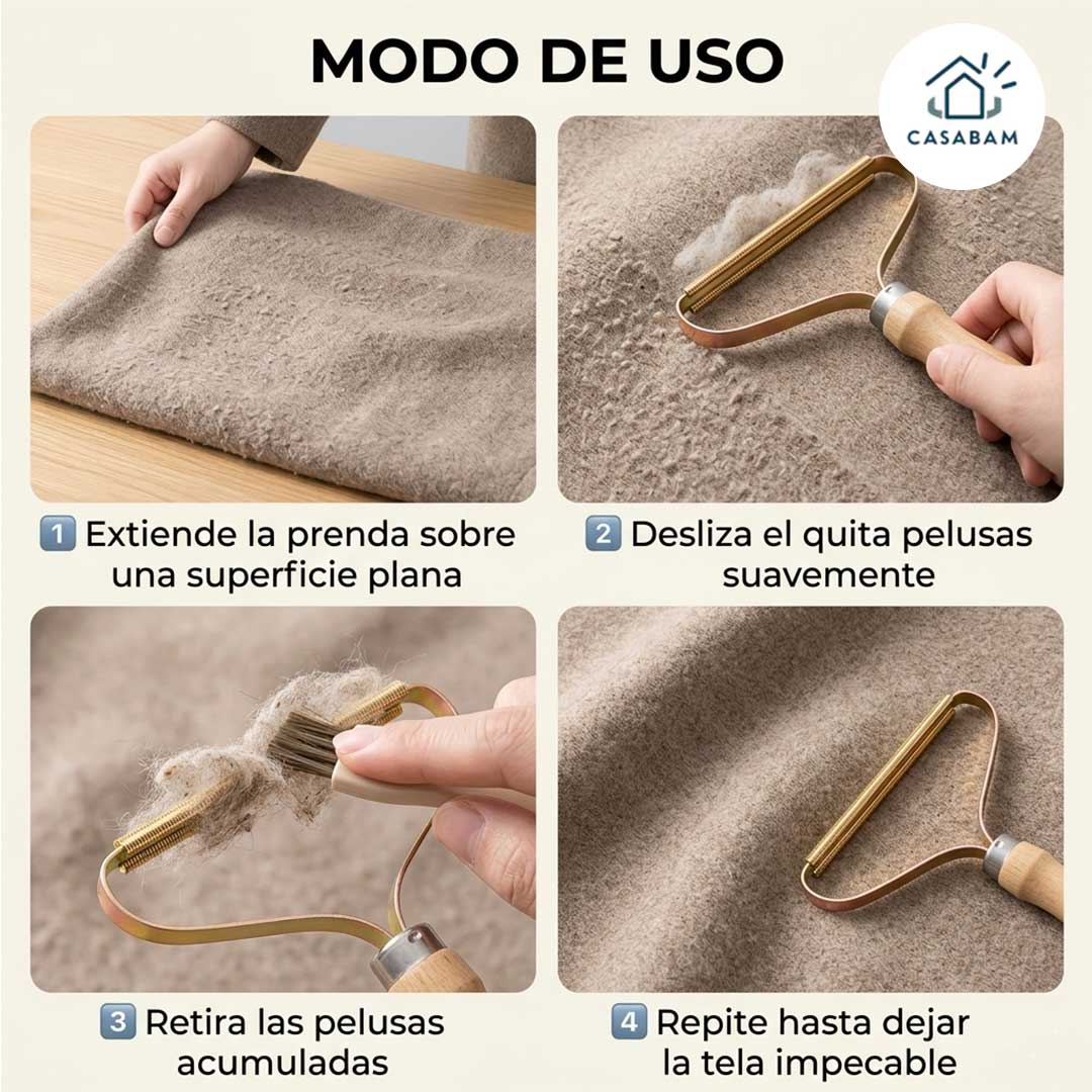 Removedor de pelusa y pelo - Deja tu ropa impecable antes de salir, en cualquier momento y lugar