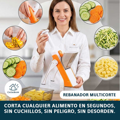 Rebanador Multicorte - Corta y rebana cualquier alimento en segundos - Sin cuchillos, sin peligro, sin desorden