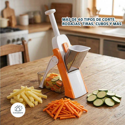 Rebanador Multicorte - Corta y rebana cualquier alimento en segundos - Sin cuchillos, sin peligro, sin desorden