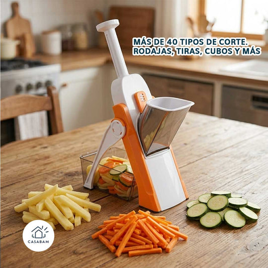 Rebanador Multicorte - Corta y rebana cualquier alimento en segundos - Sin cuchillos, sin peligro, sin desorden