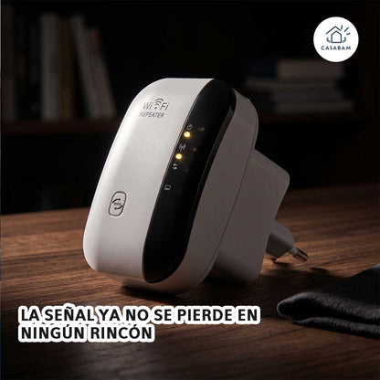 Repetidor WiFi - Extiende la cobertura wifi a las zonas más alejadas - Dile adiós a los espacios sin señal en tu hogar