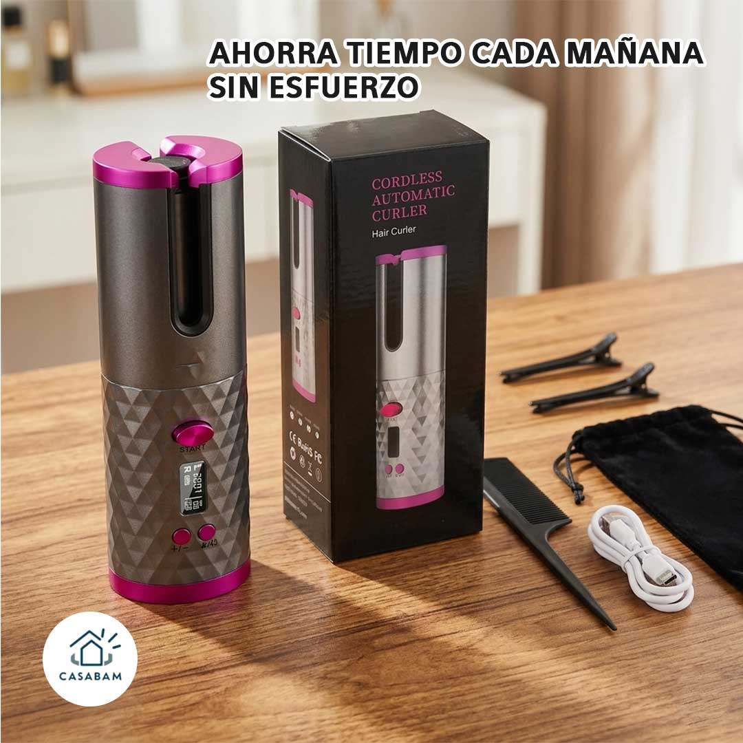 Rizador Automático Portátil – Rizado inteligente sin esfuerzo – Consigue un look tipo salón estés donde estés