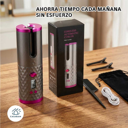 Rizador Automático Portátil – Rizado inteligente sin esfuerzo – Consigue un look tipo salón estés donde estés