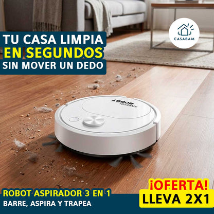 Oferta 2x1 Robot Aspirador 3 en 1 – Limpieza Automática – Tu casa limpia sin mover un dedo