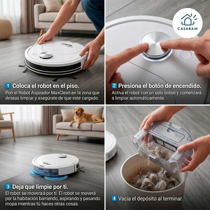 Oferta 2x1 Robot Aspirador 3 en 1 – Limpieza Automática – Tu casa limpia sin mover un dedo