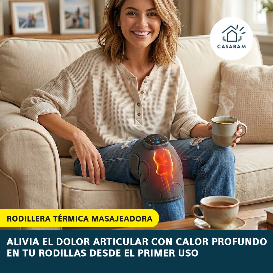 Rodillera Térmica Masajeadora para liberar tensión y estrés - Descontractura lo que llevas semanas cargando