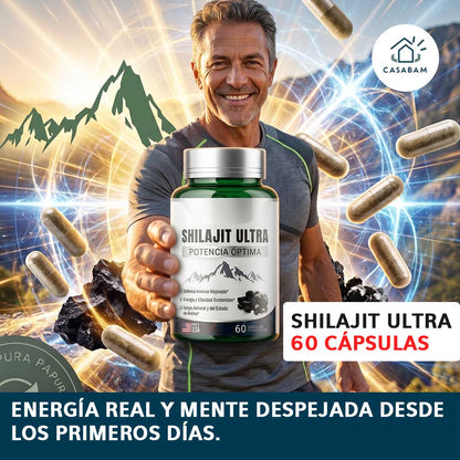 SHILAJIT ULTRA - Mejora el rendimiento físico y mental simultáneamente - Rinde al máximo sin agotarte en el intento.