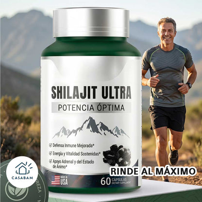 SHILAJIT ULTRA - Mejora el rendimiento físico y mental simultáneamente - Rinde al máximo sin agotarte en el intento.
