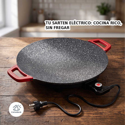 Sarten Eléctrico Antiadherente 36cm - Cocina sin fuego ni gas - Nunca más pelees con la limpieza