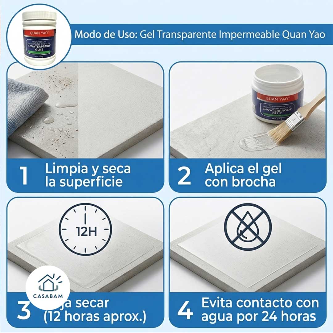 Pack x3 Sellador Impermeable Transparente 300g – Sella Filtraciones al Instante – Sin Obras ni Reparaciones Costosas