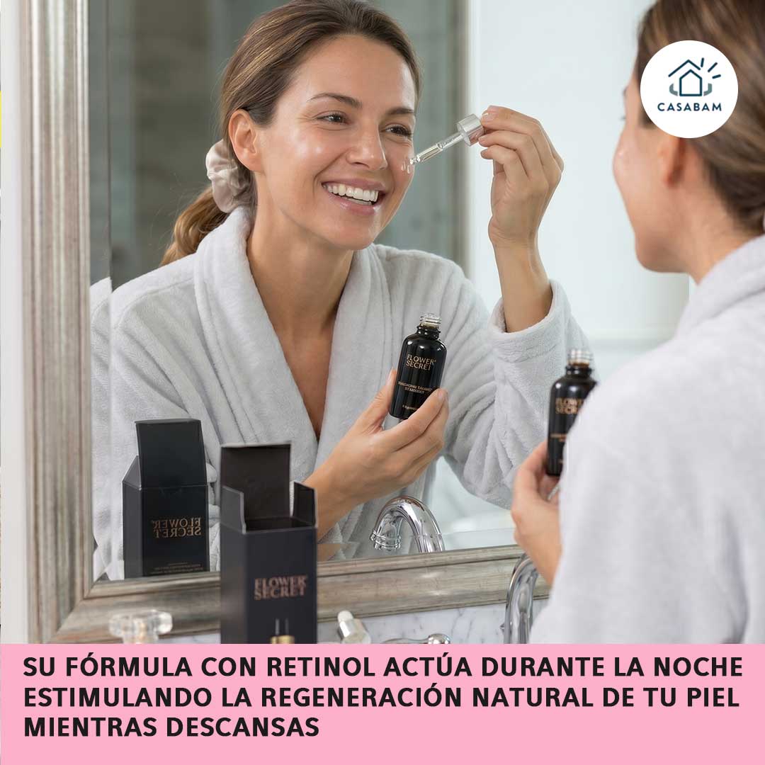 Serum Nocturno de Retinol 30ml – Reparación Facial Overnight – Despierta con una piel más firme, luminosa y visiblemente rejuvenecida