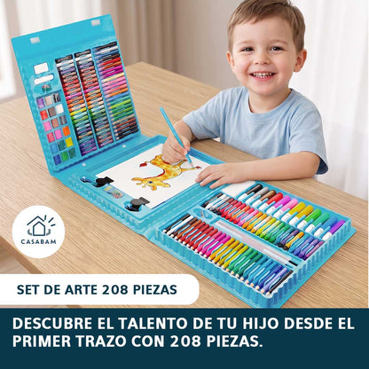 Set de Arte 208 piezas - Para pintar, dibujar y crear - Convierte su talento en pasión