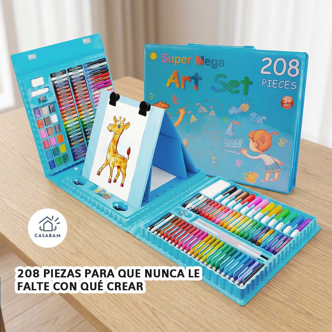 Set de Arte 208 piezas - Para pintar, dibujar y crear - Convierte su talento en pasión