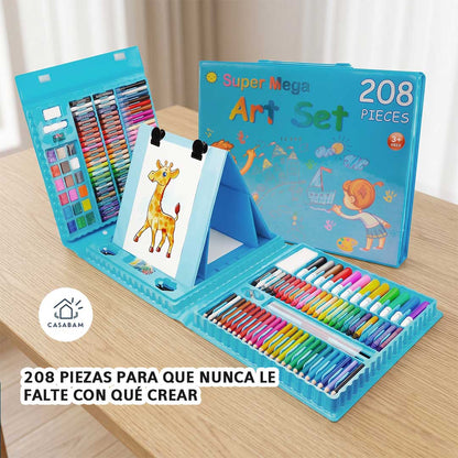 Set de Arte 208 piezas - Para pintar, dibujar y crear - Convierte su talento en pasión