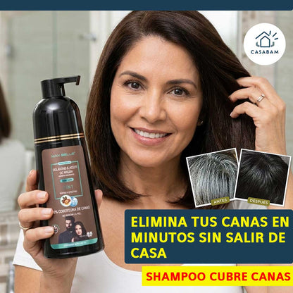 Shampoo Elimina Canas - Fácil y sin químicos agresivos – Rejuvenece tu apariencia desde casa sin gastar en salón
