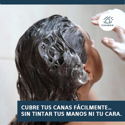 Shampoo Elimina Canas - Fácil y sin químicos agresivos – Rejuvenece tu apariencia desde casa sin gastar en salón