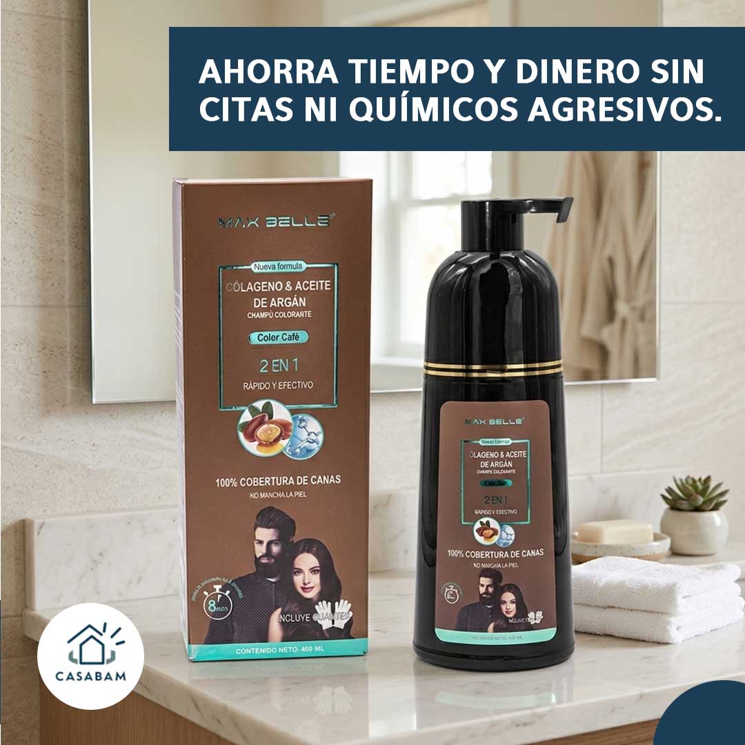 Shampoo Elimina Canas - Fácil y sin químicos agresivos – Rejuvenece tu apariencia desde casa sin gastar en salón
