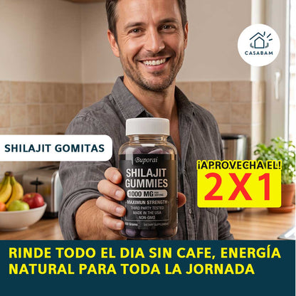 Shilajit Gomitas - Energía natural para todo el día - Llega al final del día con energía, sin depender del café
