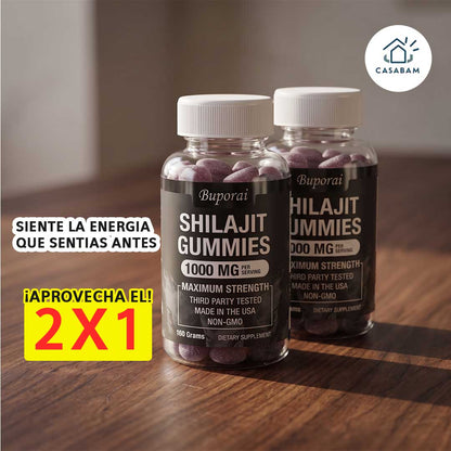 Shilajit Gomitas - Energía natural para todo el día - Llega al final del día con energía, sin depender del café