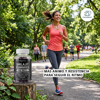 Shilajit Gomitas - Energía natural para todo el día - Llega al final del día con energía, sin depender del café