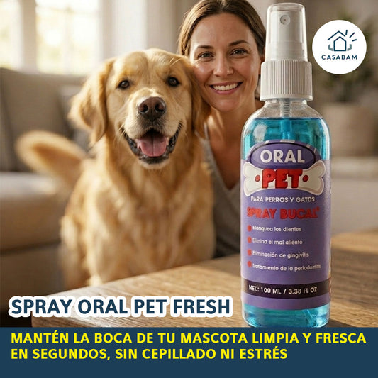 Spray Oral Pet Fresh – Bucal Limpiador Para Mascotas – Mantén su boca limpia sin estrés ni cepillado