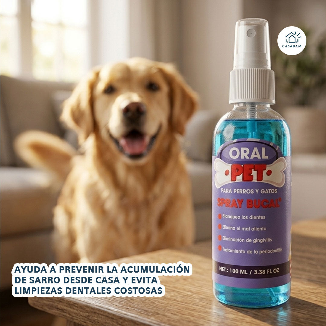 Spray Oral Pet Fresh – Bucal Limpiador Para Mascotas – Mantén su boca limpia sin estrés ni cepillado