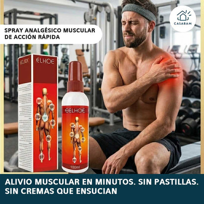 Spray analgésico muscular de acción rápida - Alivia el dolor muscular en segundos - Alivia el dolor y vuelve a moverte sin limitaciones