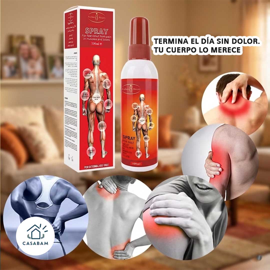 Spray analgésico muscular de acción rápida - Alivia el dolor muscular en segundos - Alivia el dolor y vuelve a moverte sin limitaciones