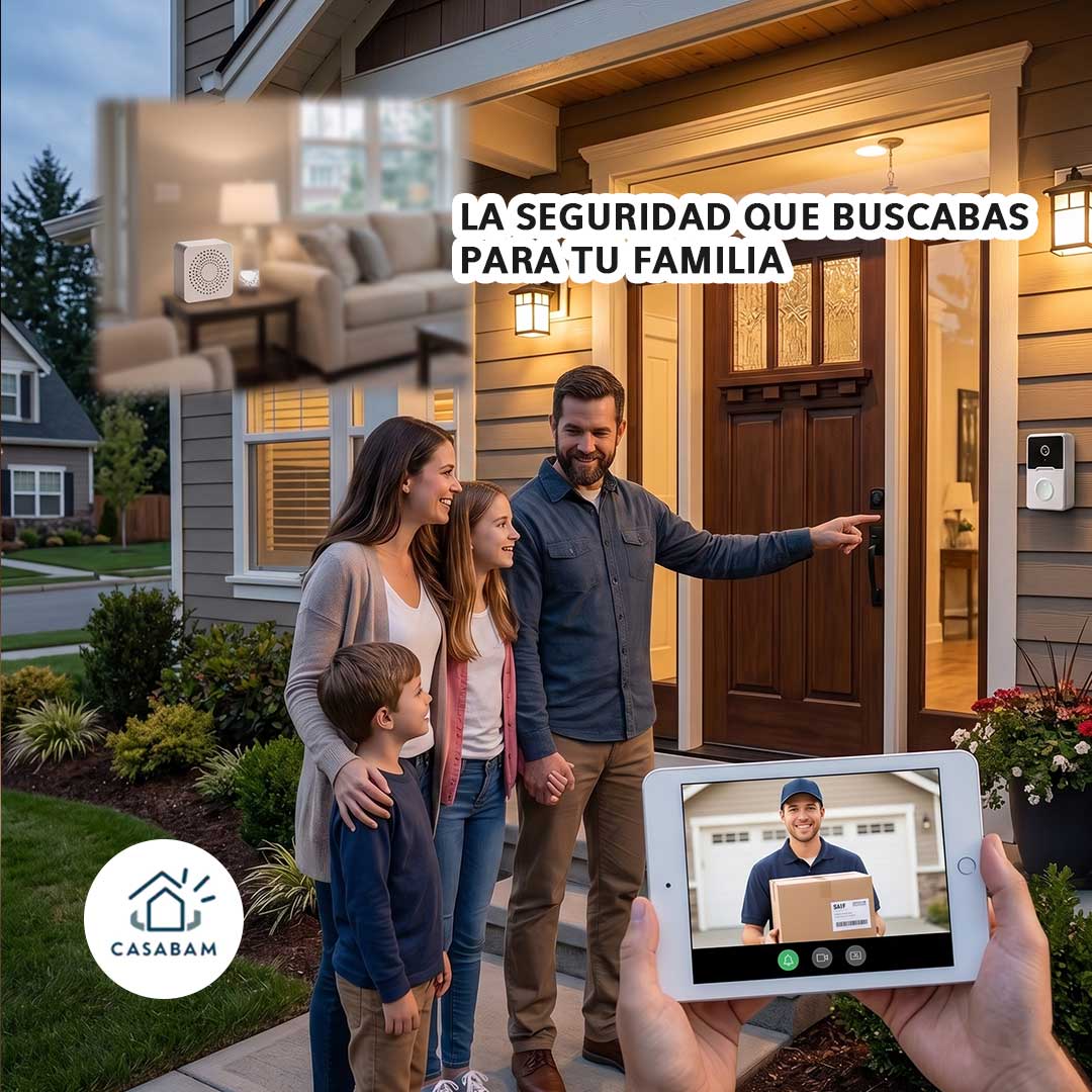 Timbre Inteligente con Cámara - Atender visitas a distancia en tiempo real - Tu casa siempre bajo control, aunque no estés