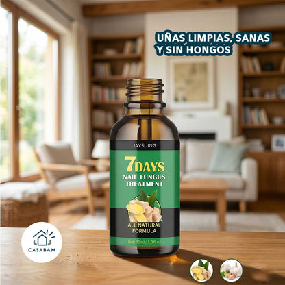 Tónico Jengibre Elimina hongos - Recupera uñas bonitas y saludables - y vuelve a mostrar tus pies con confianza.