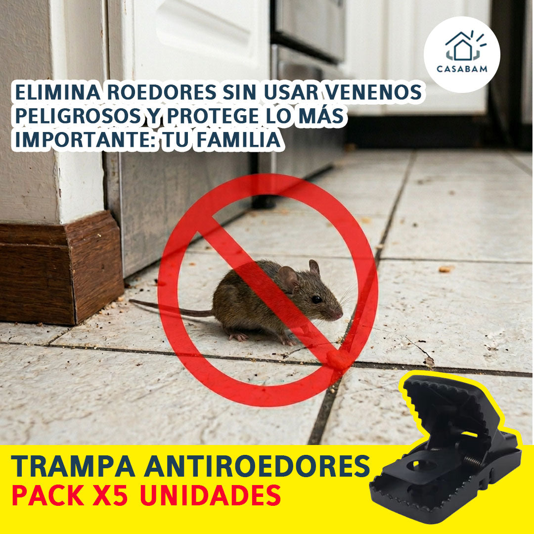 Trampa Segura Antiroedores – Captura sin venenos – Protege a tu familia, mascotas y alimentos desde el primer uso