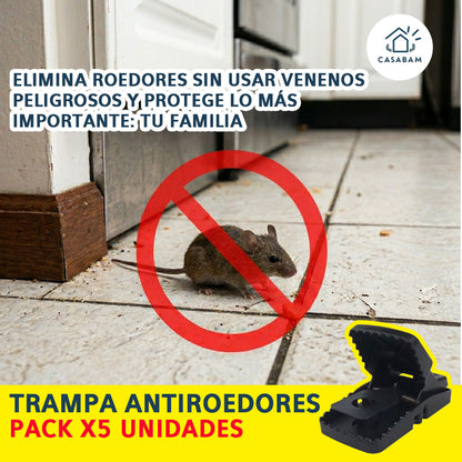 Trampa Segura Antiroedores – Captura sin venenos – Protege a tu familia, mascotas y alimentos desde el primer uso