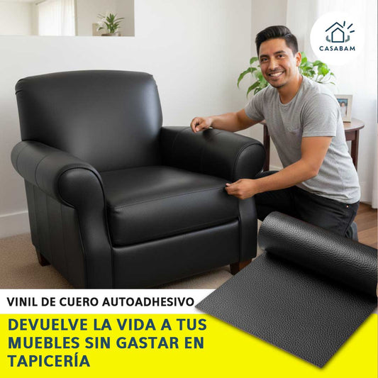 Parche de Cuero Autoadhesivo - Repara rasgaduras fácilmente - Devuelve la vida a sofás, sillas y chaquetas en minutos sin reemplazos costosos