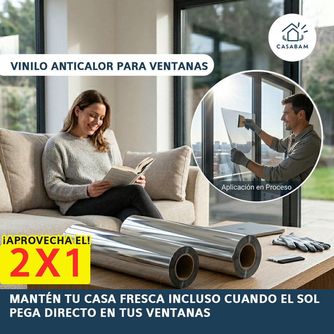 Vinilo Anticalor para Ventanas – Reduce el calor solar – Mantén tu casa más fresca con proyección UV