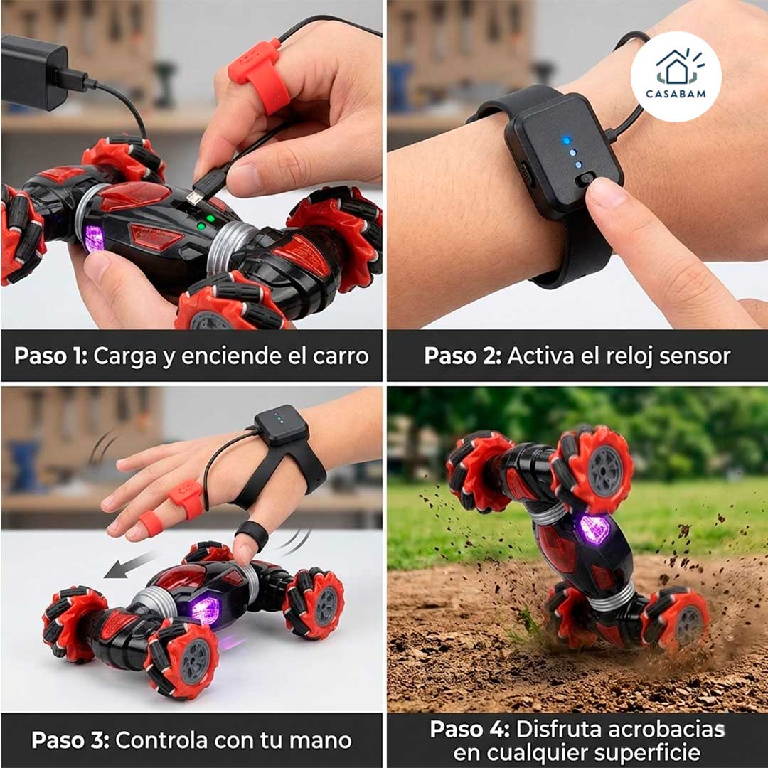 Carro Acrobático - En cualquier superficie - Sorprende con un juguete tecnológico que realmente impacta al regalar
