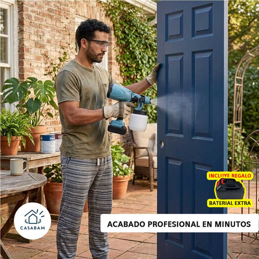Compresor Inalámbrico para pintar - Renueva Muros y Rejas Fácilmente - Ahorra en Pintores y Hazlo fácilmente en minutos