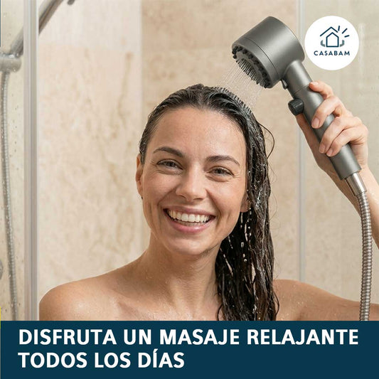 Ducha Alta Presión masajeador Pro – Aumenta la fuerza del agua – Mejora la presión en minutos sin instalar tuberías nuevas
