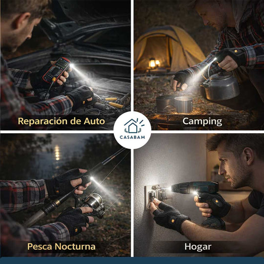 Guante LED Mecánico Pro + Regalo - Ilumina Zonas Difíciles - Accede donde otras linternas no llegan