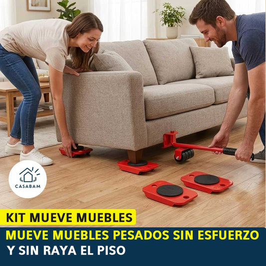 Kit Mueve Muebles - Levanta y desliza muebles pesados - Muévelos tú solo sin esfuerzo