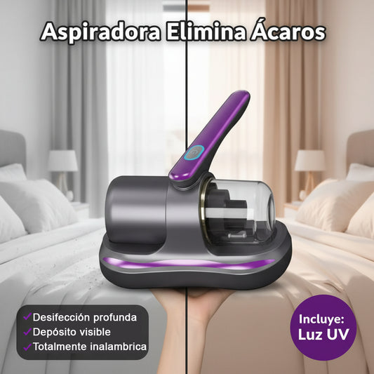 Aspiradora Elimina Ácaros - Limpieza profunda para Colchones y Sofás contra Polvo, Suciedad y Ácaros