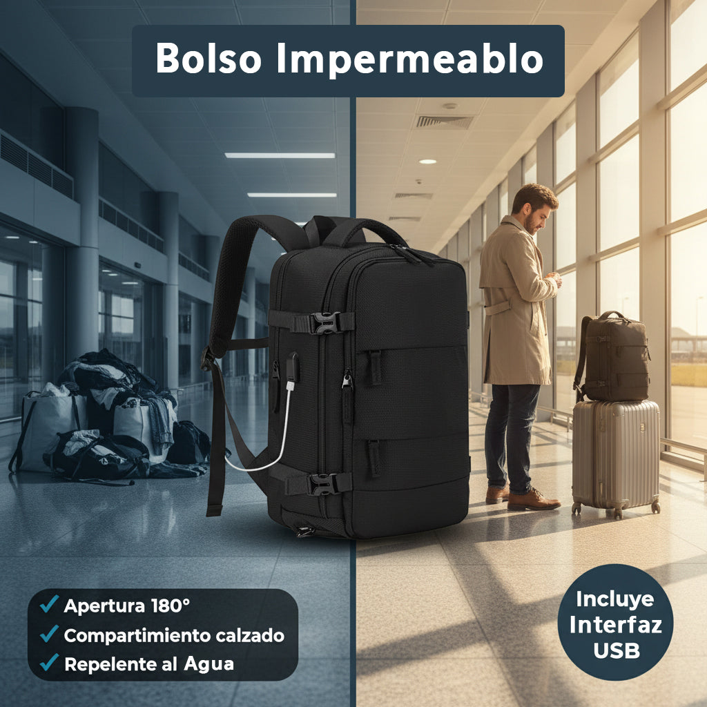 Bolso impermeable Más Interfaz USB - Vieja seguro y sin miedo de que se te moje tu ropa.