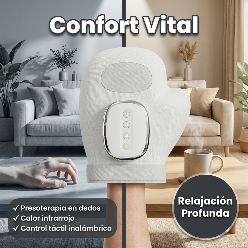 Confort Vital – Masajeador de Manos – Relajación Profunda Para Personas Con Artritis