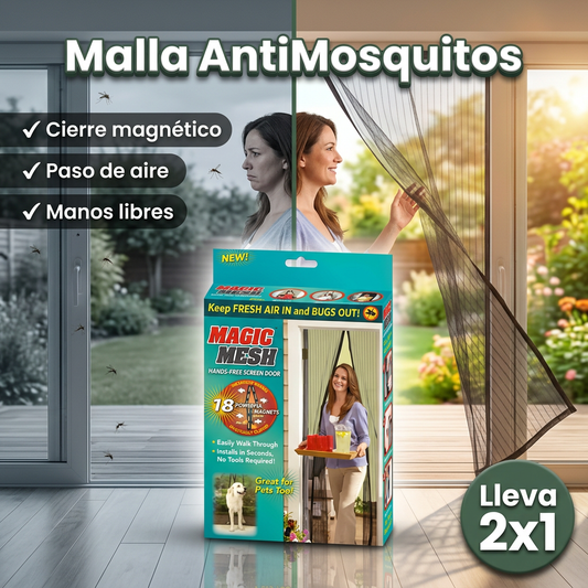 2x1 Malla AntiMosquitos Puerta - Ambiente fresco en tu hogar y sin mosquitos