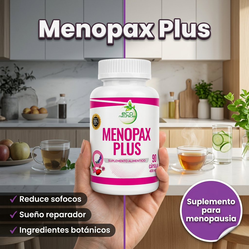 Menopax Plus - Suplemento para menopausia - Dile adiós a los sofocones