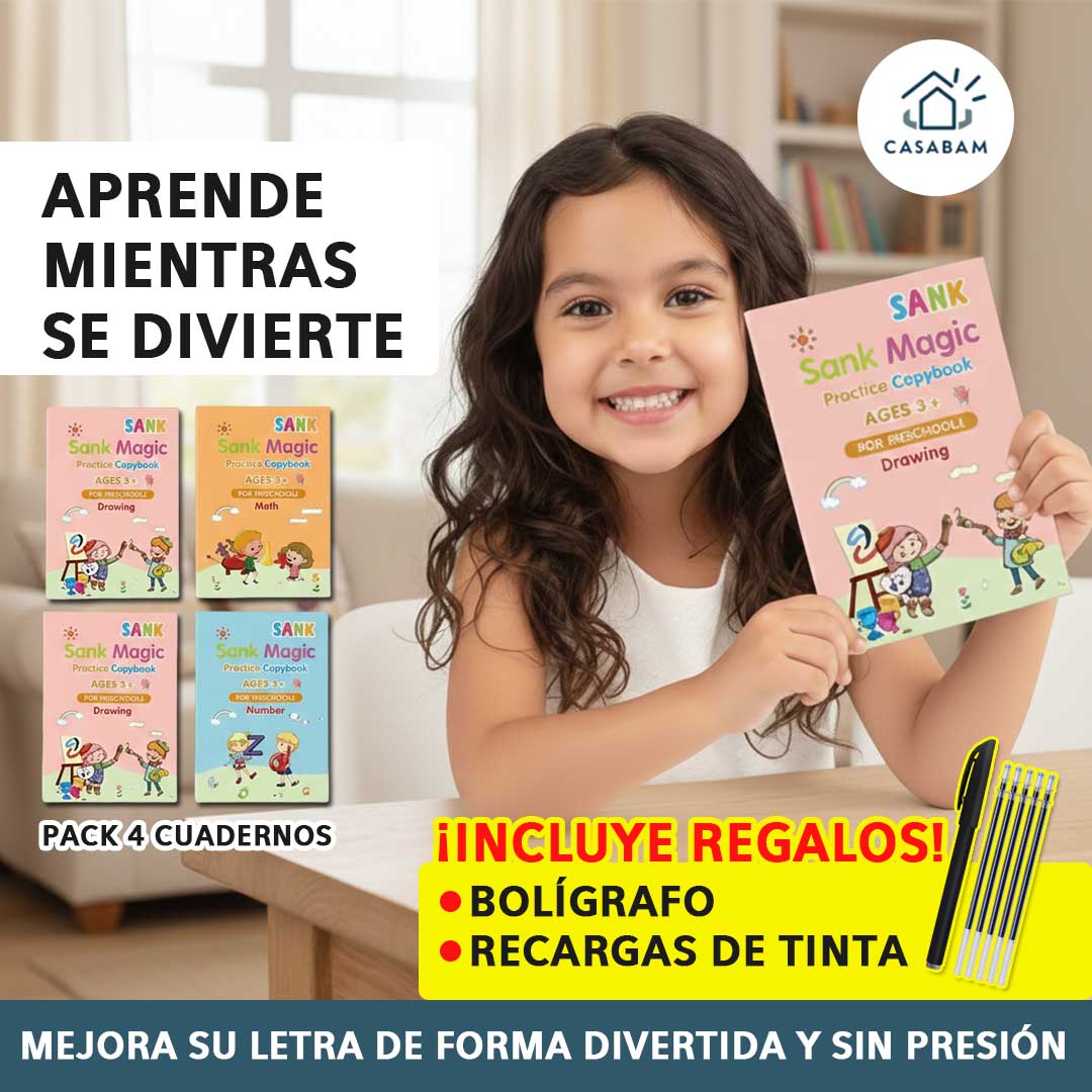 Kit Caligrafía Montessori Reutilizable – Mejora la Letra Mientras Juega – Un regalo útil que se borra y se vuelve a usar