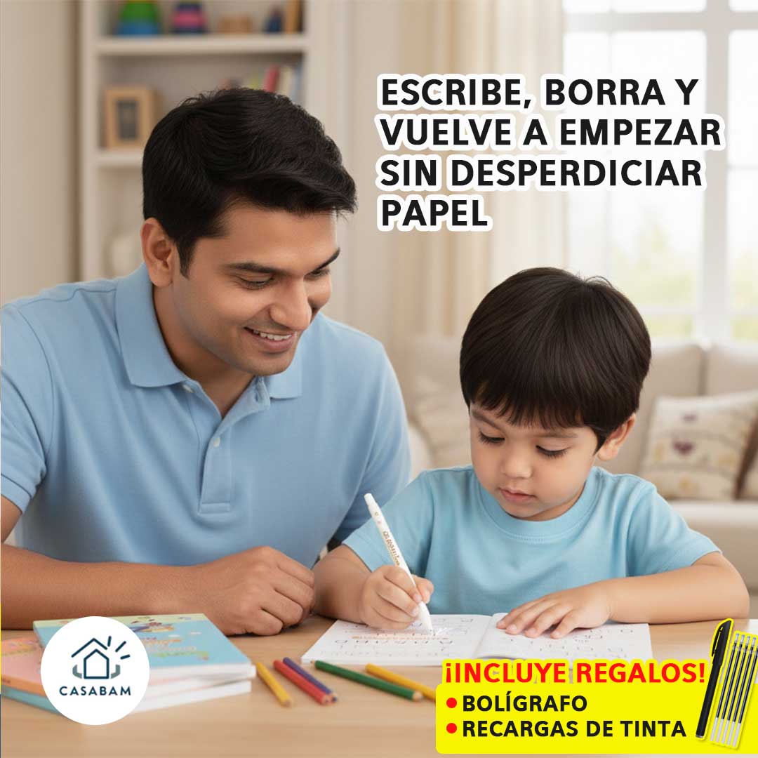 Kit Caligrafía Montessori Reutilizable – Mejora la Letra Mientras Juega – Un regalo útil que se borra y se vuelve a usar