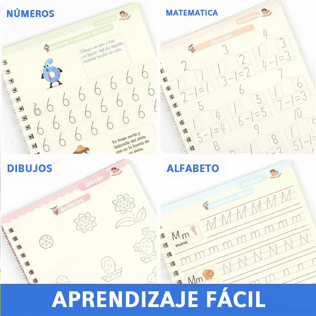 Kit Caligrafía Montessori Reutilizable – Mejora la Letra Mientras Juega – Un regalo útil que se borra y se vuelve a usar
