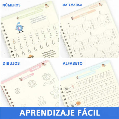 Kit Caligrafía Montessori Reutilizable – Mejora la Letra Mientras Juega – Un regalo útil que se borra y se vuelve a usar